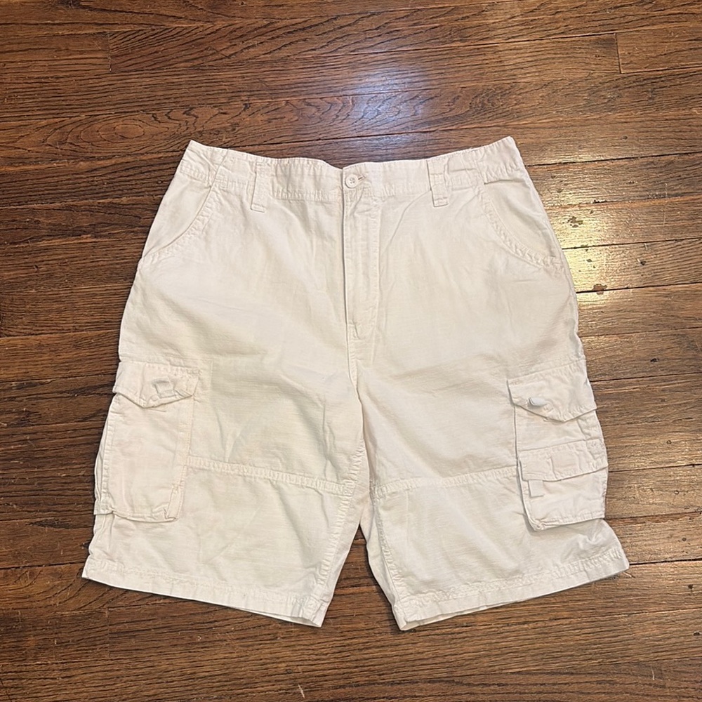 Airwalk Men's Off White Cargo Shorts